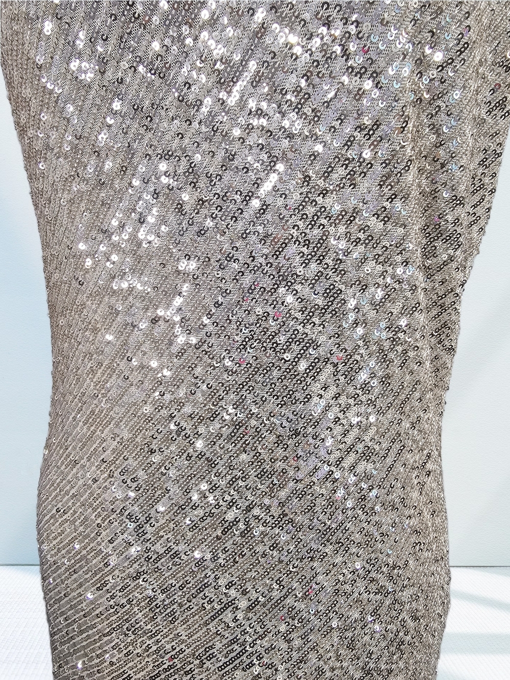 Gold Sequin Scoop Neck Sleeveless Long Gown Dress Formal Party Wedding Prom EUC - Picture 15 of 16
